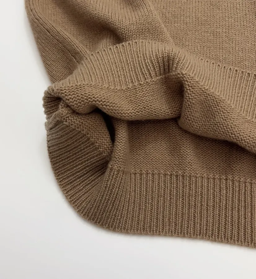 Brown Beaded Detachable-Shawl Short-Sleeve Knit Top in Brown, product view 17
