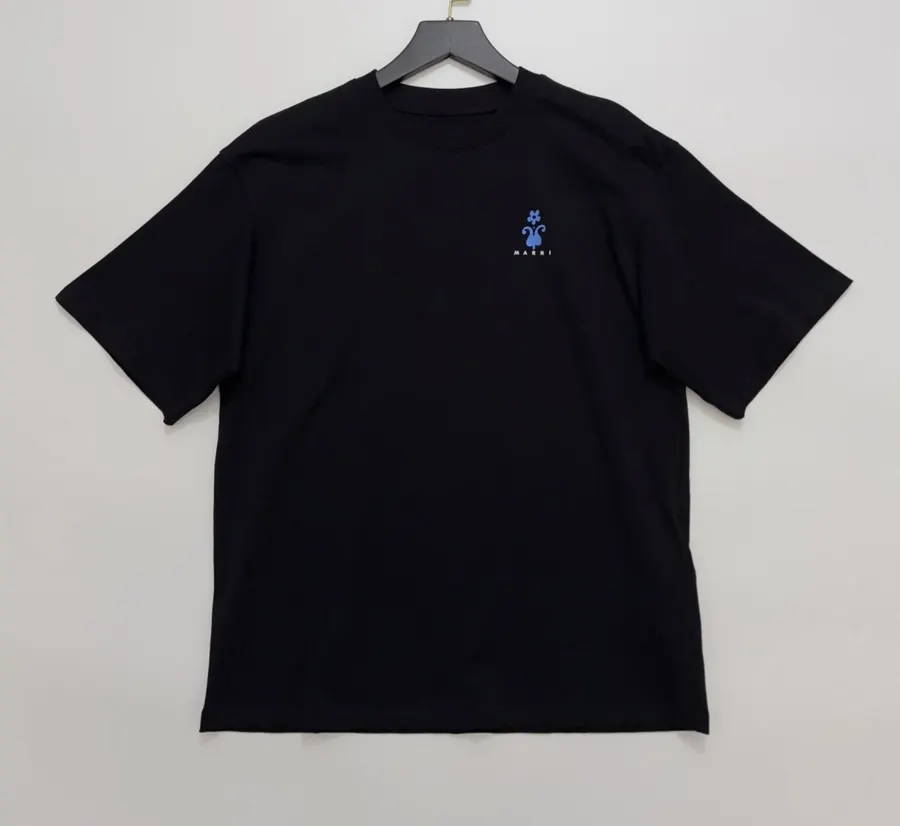 Letter Print Short-Sleeve Crew Neck T-Shirt Top in Black, product view 01