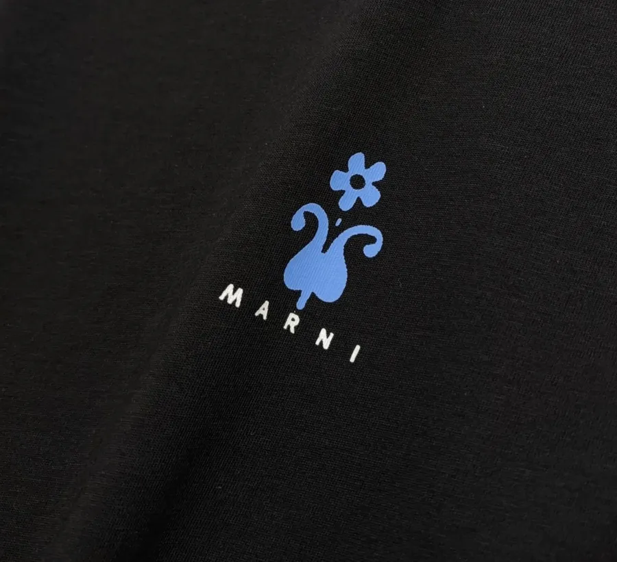 Letter Print Short-Sleeve Crew Neck T-Shirt Top in Black, product view 04
