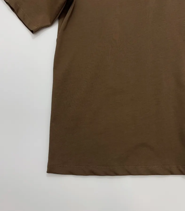 Graffiti Letter Loose Crew Neck Short-Sleeve T-Shirt Top in Dark Brown, product view 07