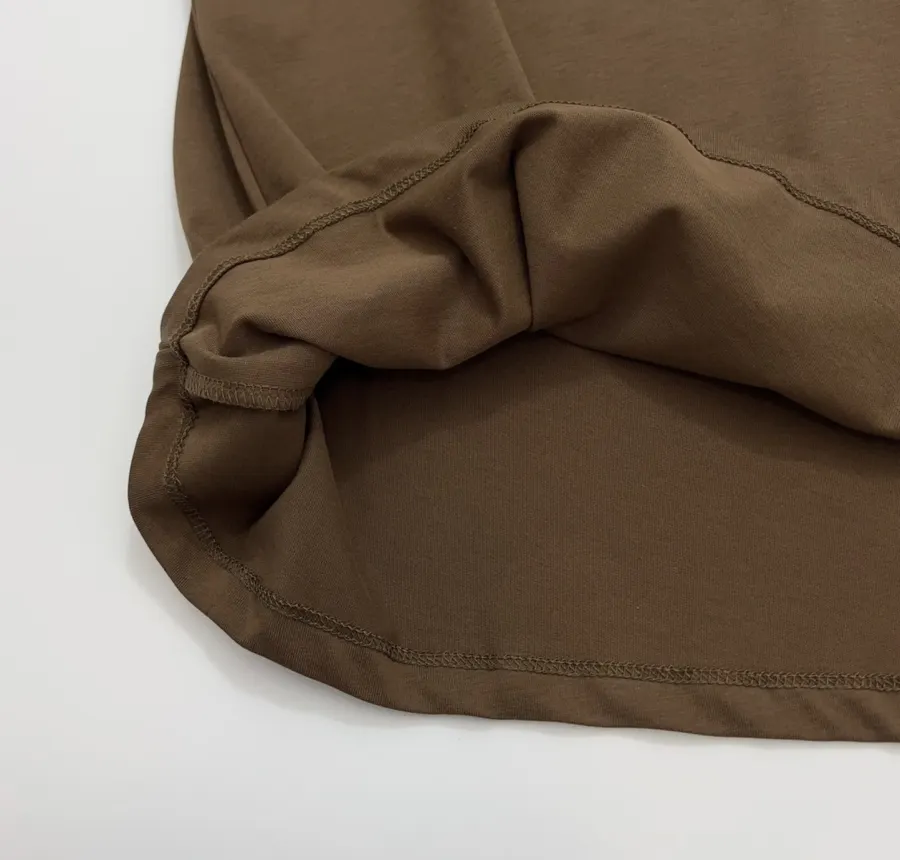 Graffiti Letter Loose Crew Neck Short-Sleeve T-Shirt Top in Dark Brown, product view 09