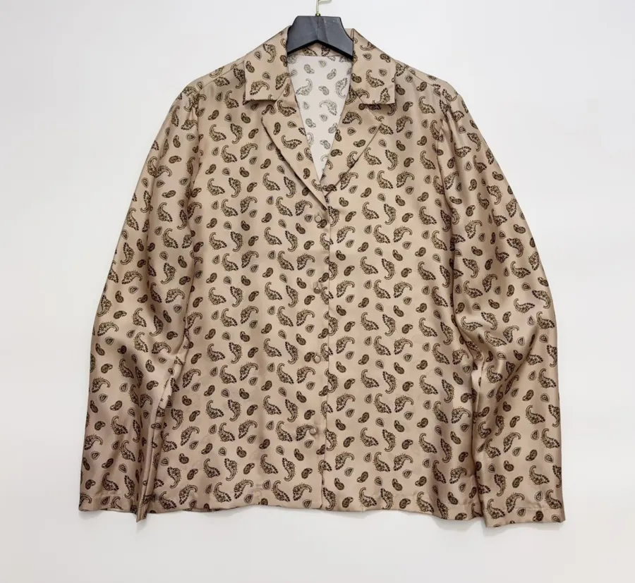 Silk Shirt MSTUDENTE in Leopard Beige, product view 01