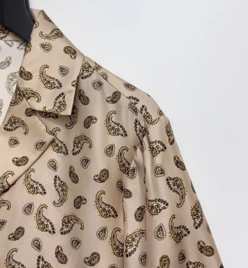 Silk Shirt MSTUDENTE in Leopard Beige, product view 03