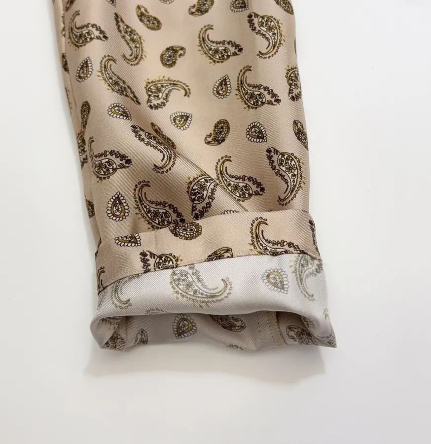 Silk Shirt MSTUDENTE in Leopard Beige, product view 05