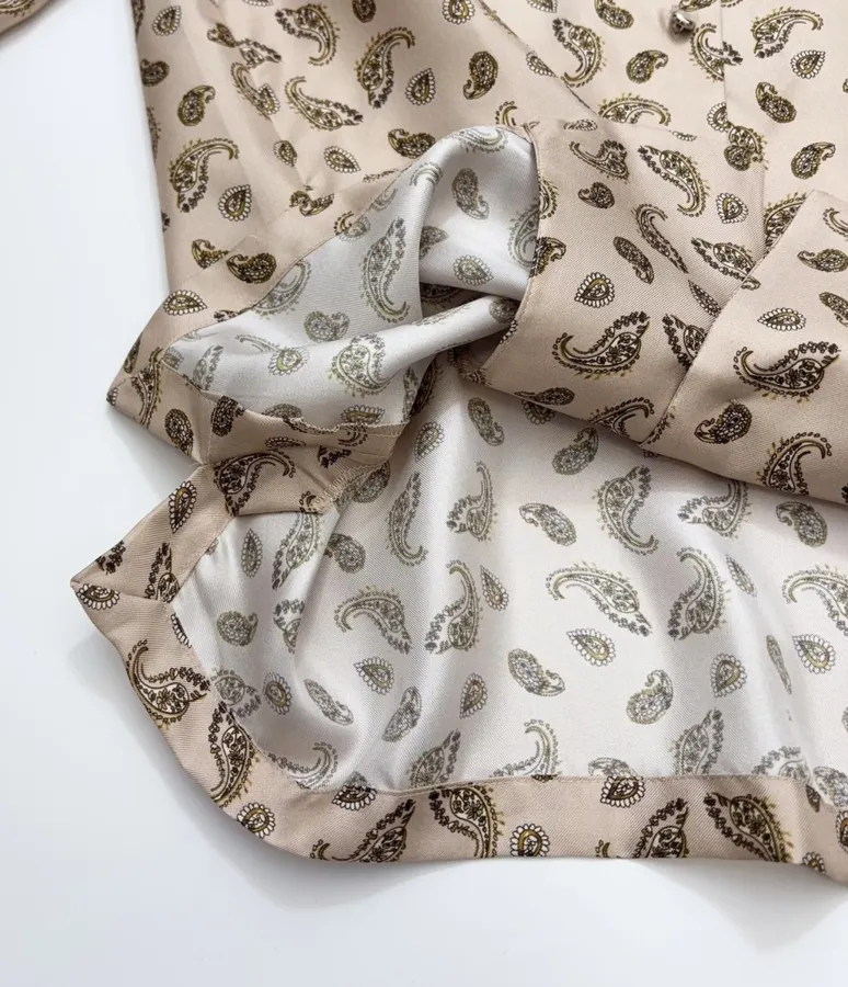 Silk Shirt MSTUDENTE in Leopard Beige, product view 09