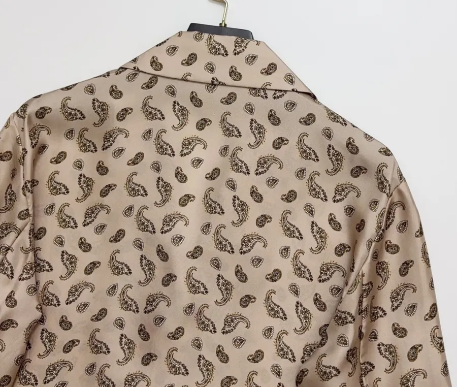 Silk Shirt MSTUDENTE in Leopard Beige, product view 12