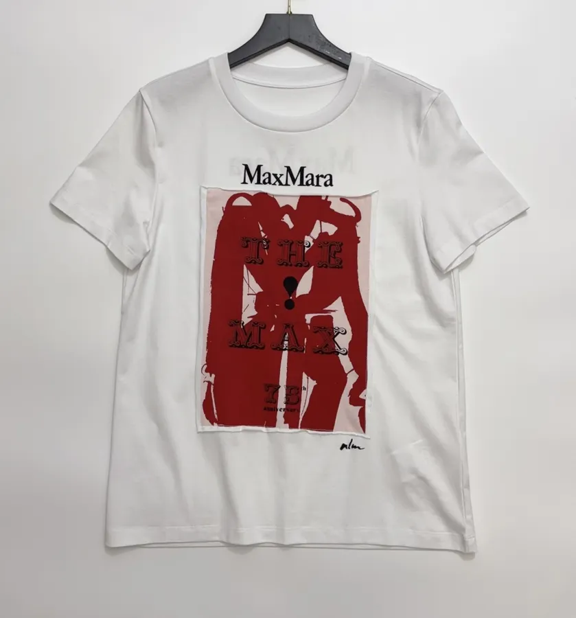 Red Printed Series Artistic Print Cotton T-Shirt, Top in Red, product view 01