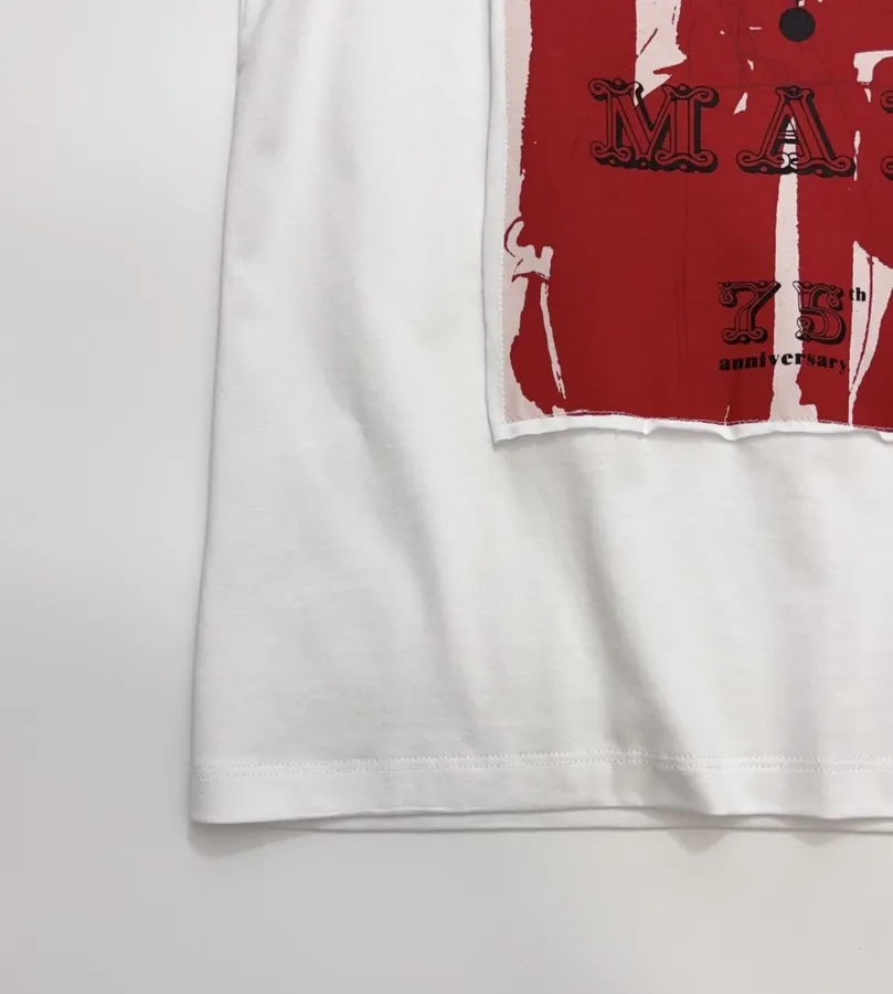 Red Printed Series Artistic Print Cotton T-Shirt, Top in Red, product view 09