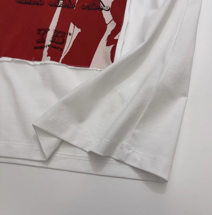 Red Printed Series Artistic Print Cotton T-Shirt, Top in Red, product view 11