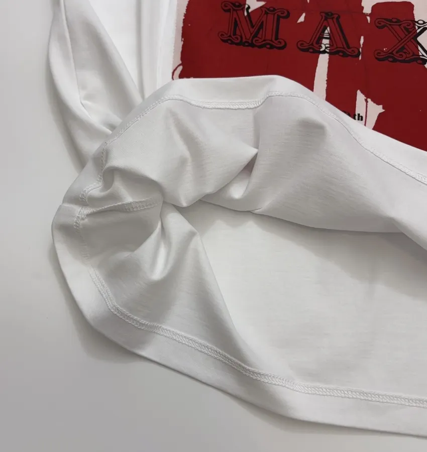 Red Printed Series Artistic Print Cotton T-Shirt, Top in Red, product view 12