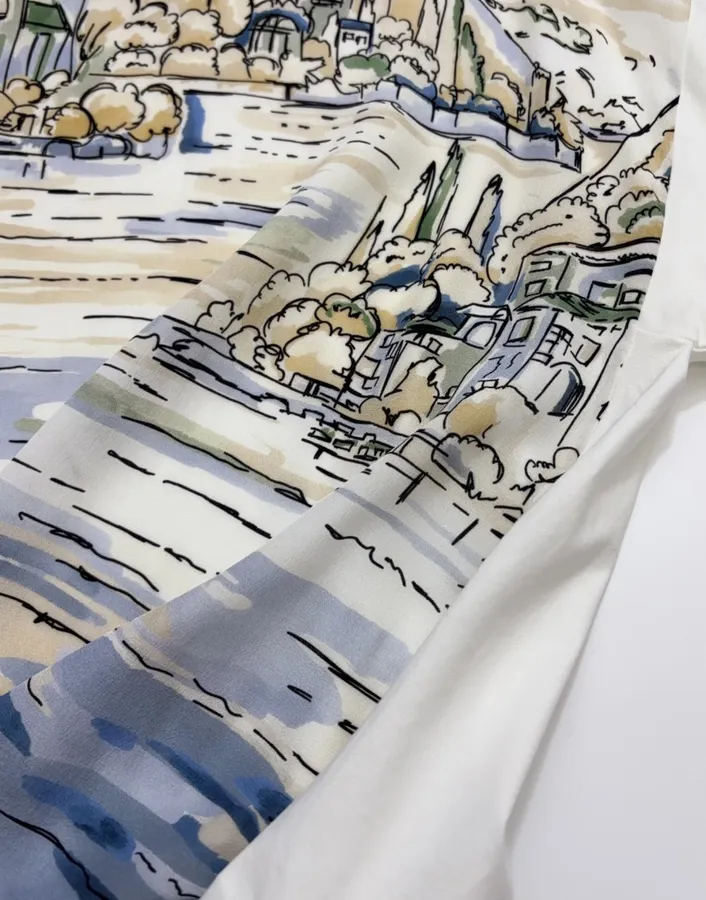 Printed Short-Sleeve T-Shirt, Top in Off-White, product view 09