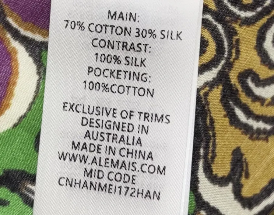 Silk Contrast-Panel Shirt Dress in Green Multicolor, product view 21