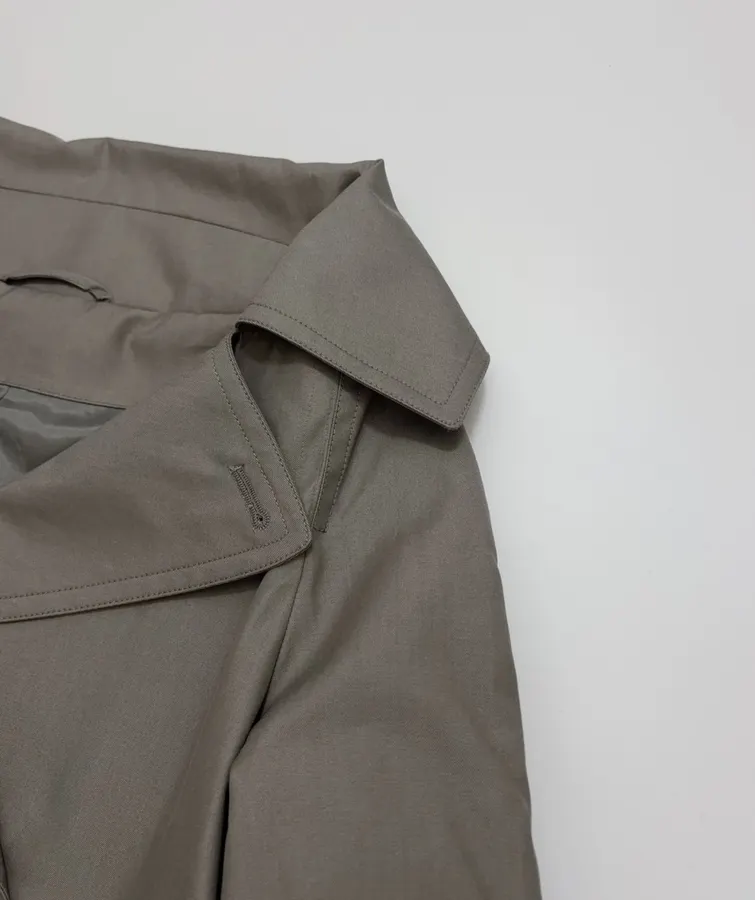 Commuter Mid-Length Trench Coat Outerwear in Olive Gray, product view 04