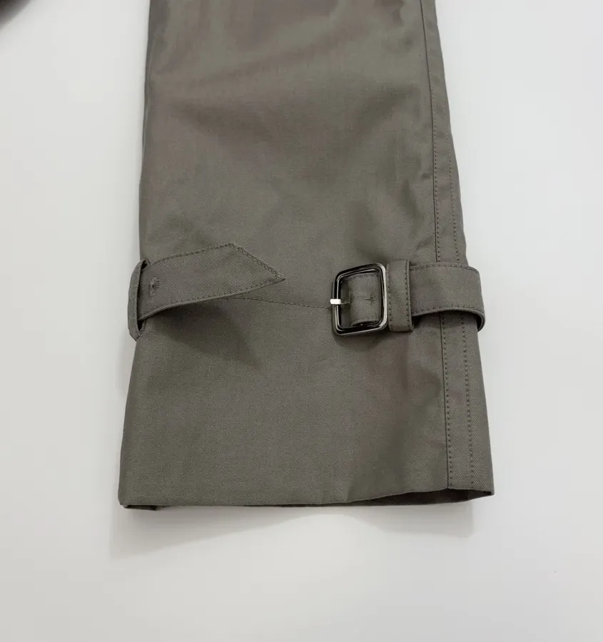 Commuter Mid-Length Trench Coat Outerwear in Olive Gray, product view 10