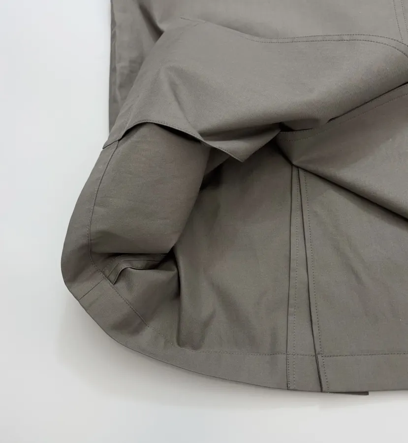 Commuter Mid-Length Trench Coat Outerwear in Olive Gray, product view 13