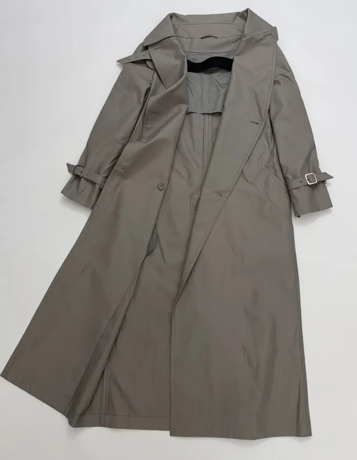 Commuter Mid-Length Trench Coat Outerwear in Olive Gray, product view 17