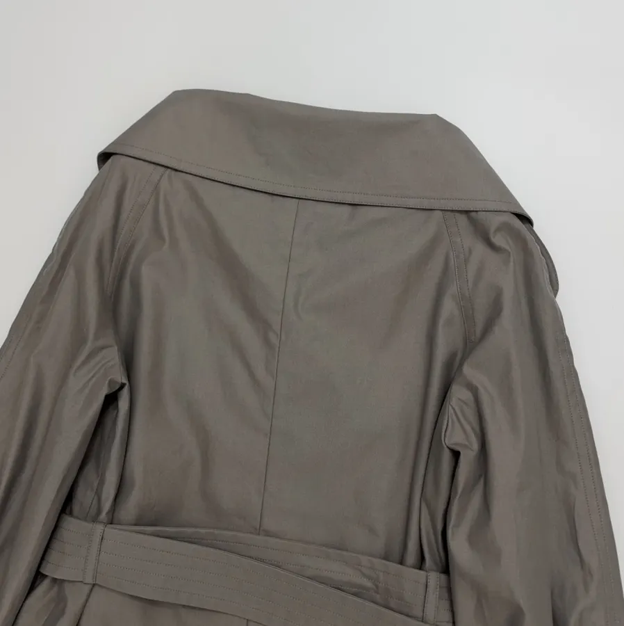 Commuter Mid-Length Trench Coat Outerwear in Olive Gray, product view 19