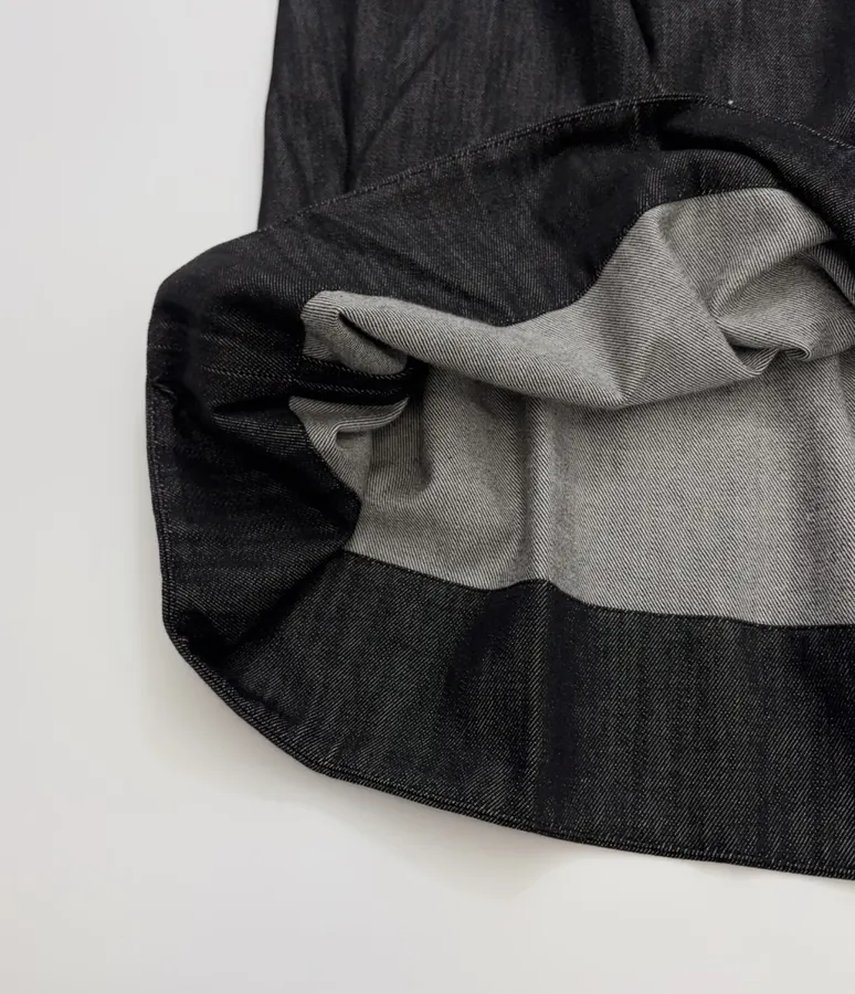 Black Crinkle Full Midi Skirt in Black, product view 10