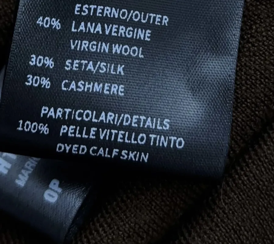 Brown Short Wool Cashmere Mulberry Silk Knitted Skirt in Brown, product view 17