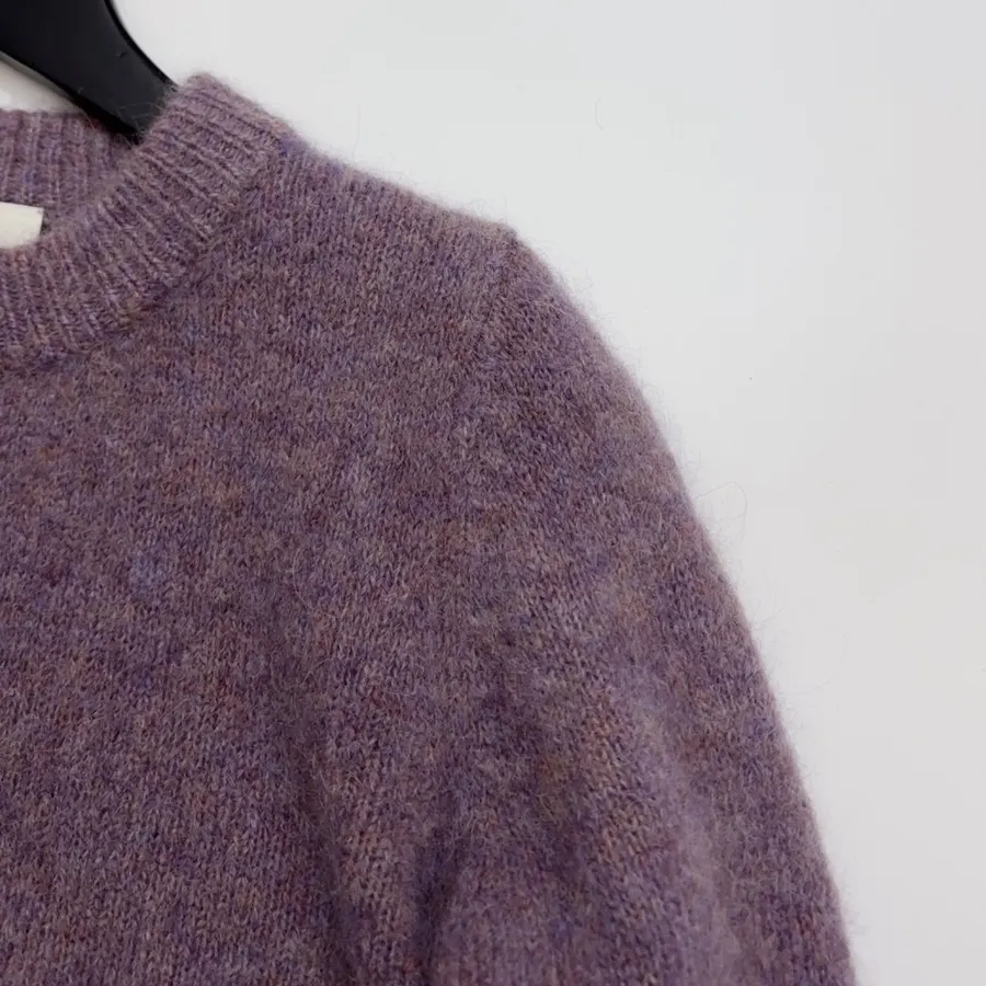 Sequin Mohair-Blend Knit Cardigan in Mauve, product view 04