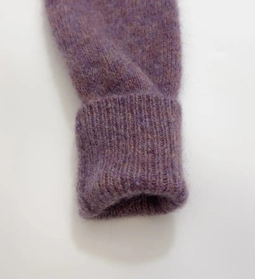 Sequin Mohair-Blend Knit Cardigan in Mauve, product view 09