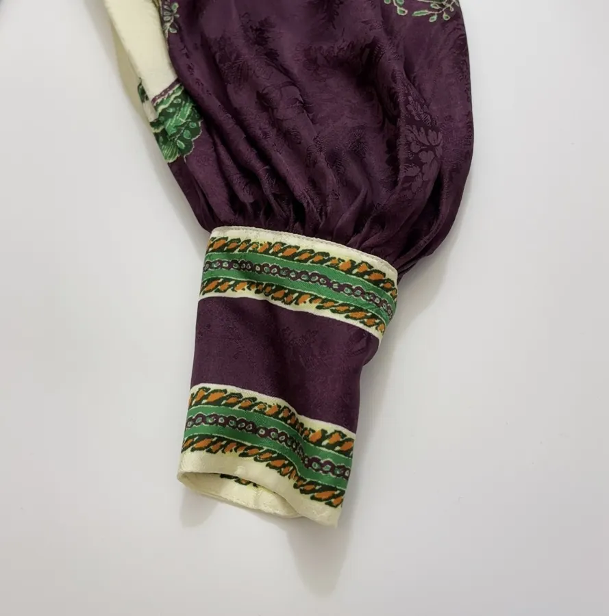 Silk Blend Shirt in Burgundy Multicolor, product view 05
