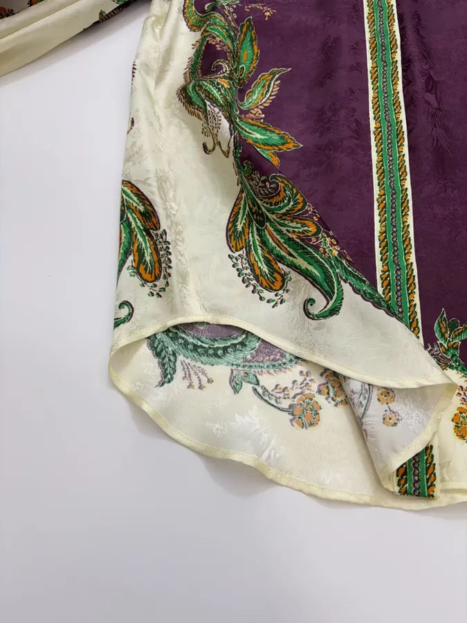 Silk Blend Shirt in Burgundy Multicolor, product view 07
