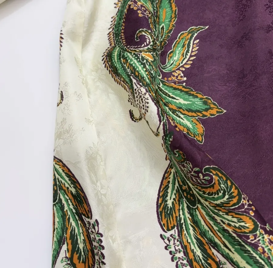 Silk Blend Shirt in Burgundy Multicolor, product view 09
