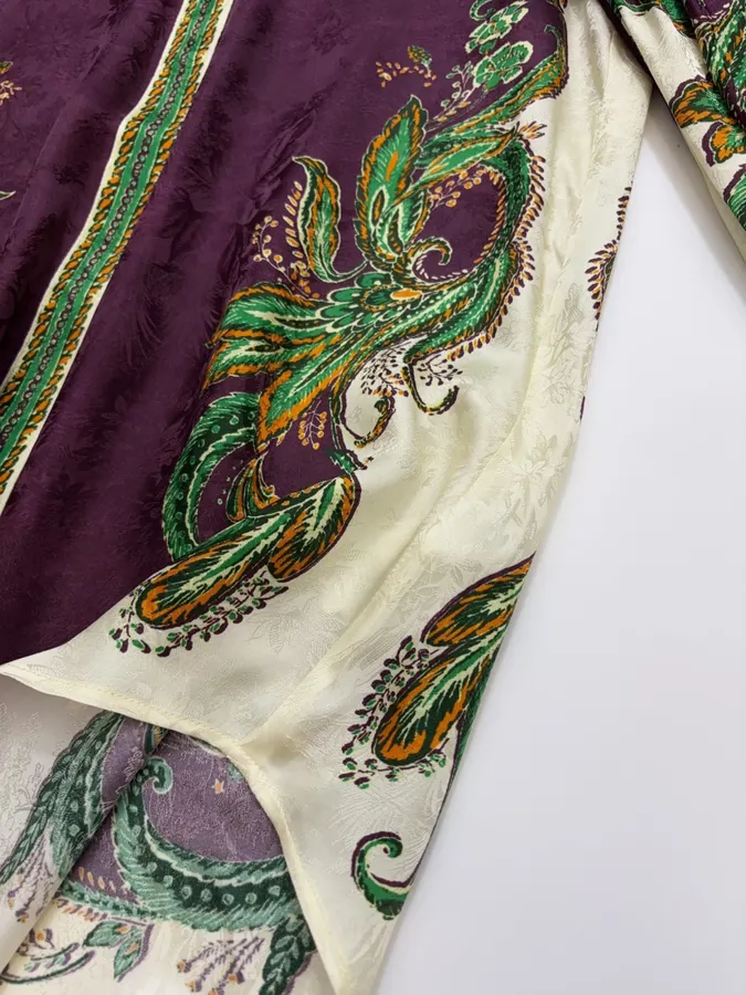 Silk Blend Shirt in Burgundy Multicolor, product view 12