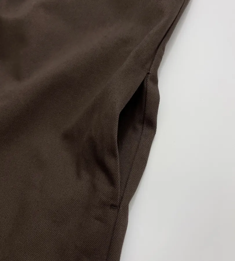 Cotton Denim Embroidered Elegant Fashion V-Neck Straight-Line Vest Dress in Dark Brown, product view 07