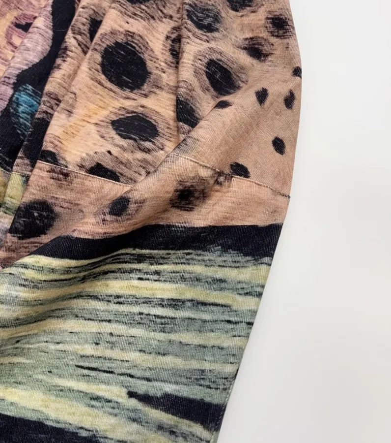 Niche Design Artistic Vibe ~ Delicate High-Count Corduroy Printed Bud Skirt in Multicolor, product view 11
