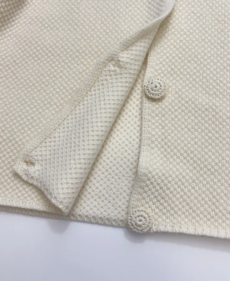 Wool Cardigan Jacket in Off-White, product view 14