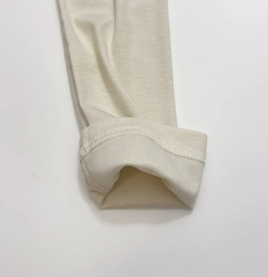 Gem-Embellished Draped-Neck Layered Long-Sleeve Top in Light Gray, product view 07