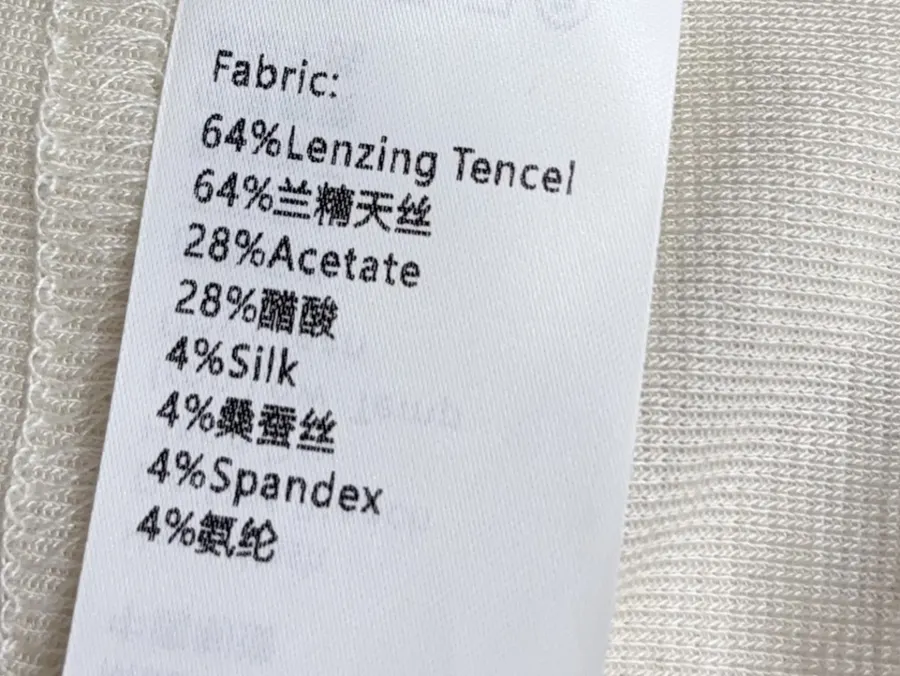 Gem-Embellished Draped-Neck Layered Long-Sleeve Top in Light Gray, product view 15