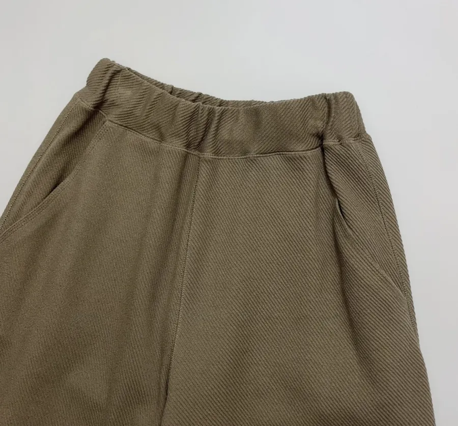 Loose Twill Textured Casual Pants in Khaki, product view 02