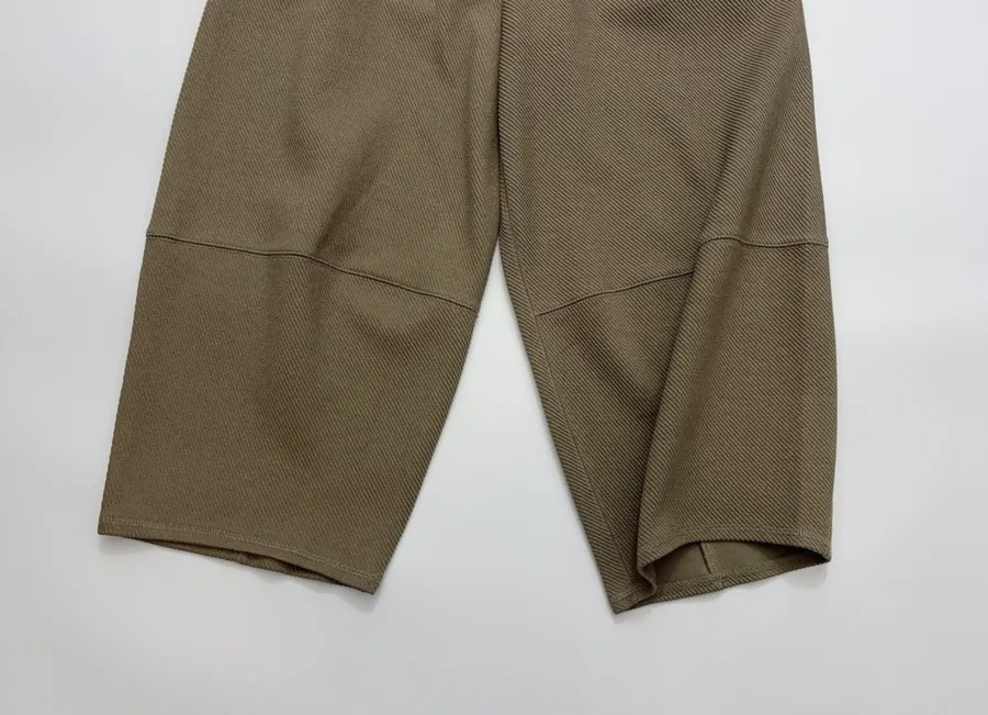 Loose Twill Textured Casual Pants in Khaki, product view 05