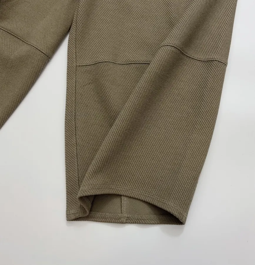 Loose Twill Textured Casual Pants in Khaki, product view 07