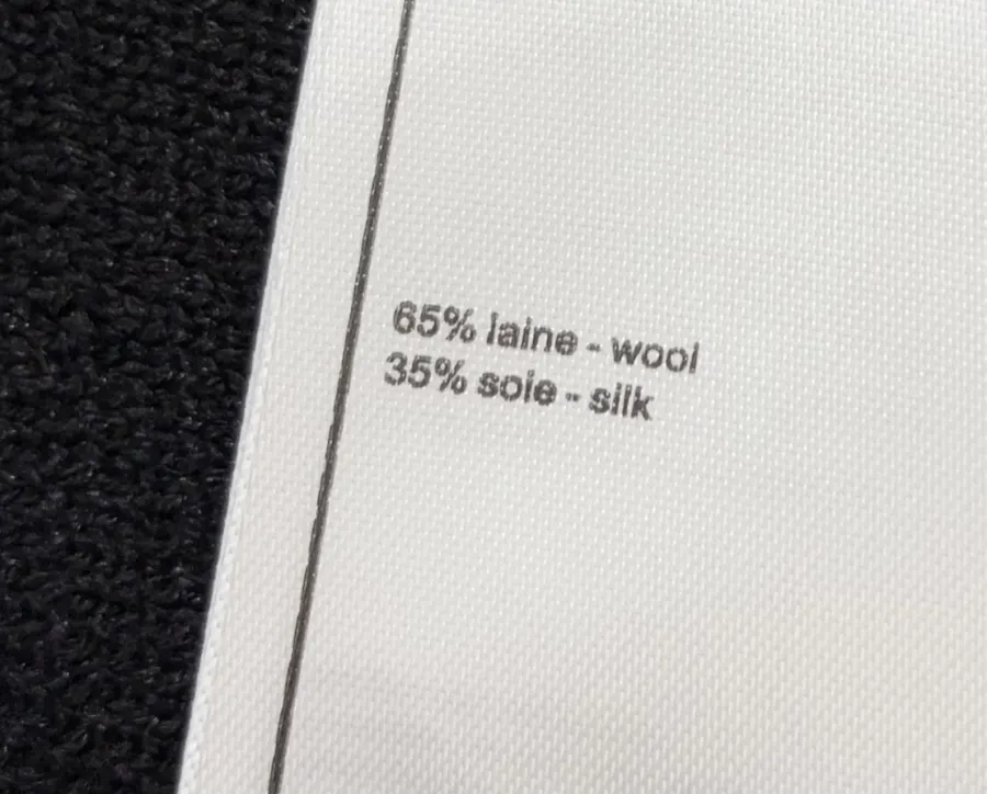 Wool-Silk Blend Black-and-White Colorblock Knitted Skirt in Black and White, product view 18