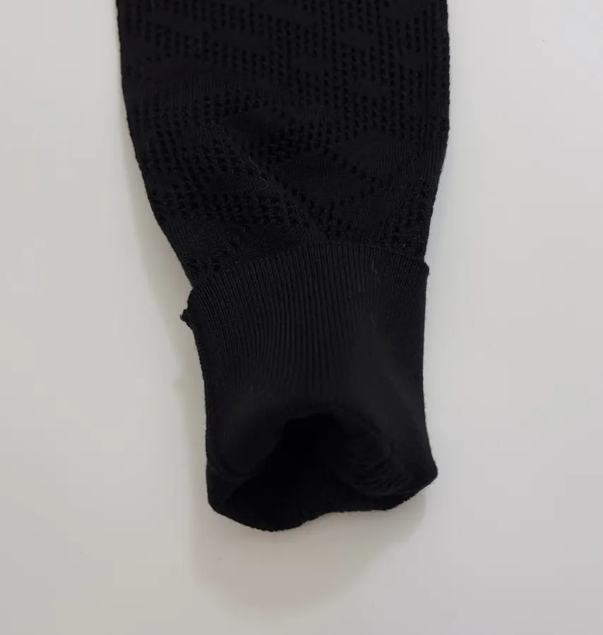 Black Jacquard Hollow-Out Crew-Neck Knitted Cardigan in Black, product view 05