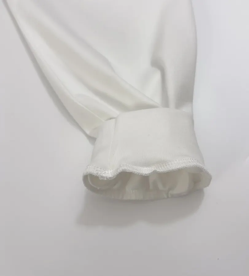Graphic Crew-Neck Long-Sleeve T-Shirt in White, product view 08