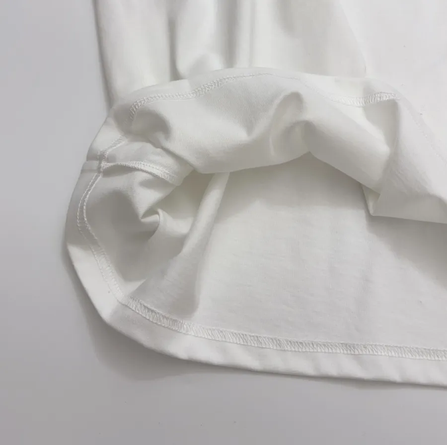 Graphic Crew-Neck Long-Sleeve T-Shirt in White, product view 12