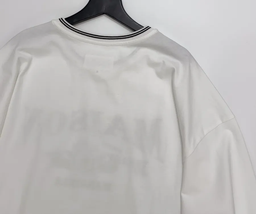 Graphic Crew-Neck Long-Sleeve T-Shirt in White, product view 14