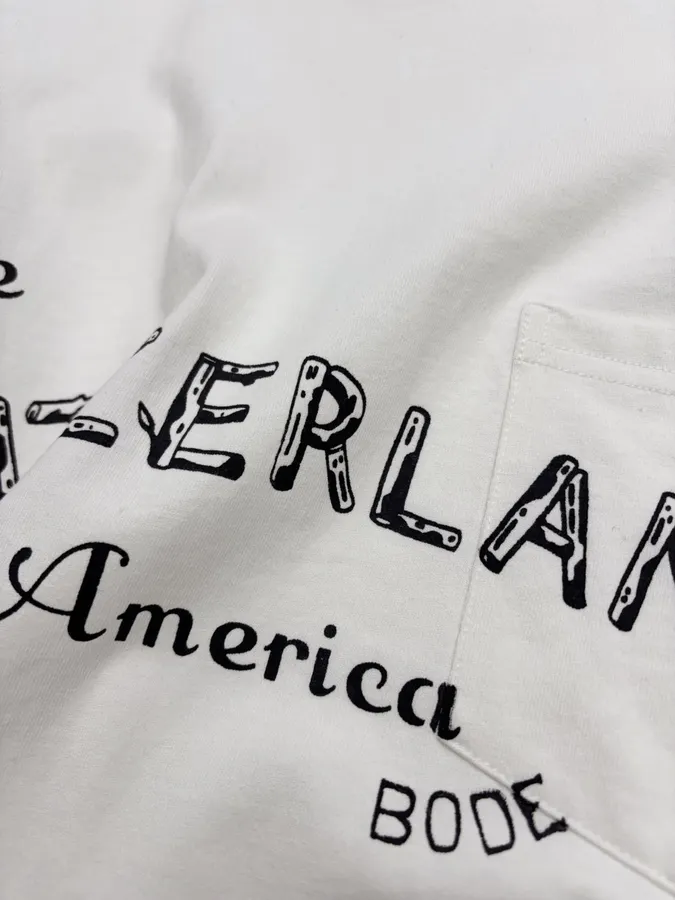 Graffiti Graphic Pocket Long-Sleeve T-Shirt in White, product view 06