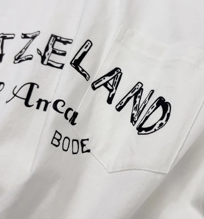 Graffiti Graphic Pocket Long-Sleeve T-Shirt in White, product view 07