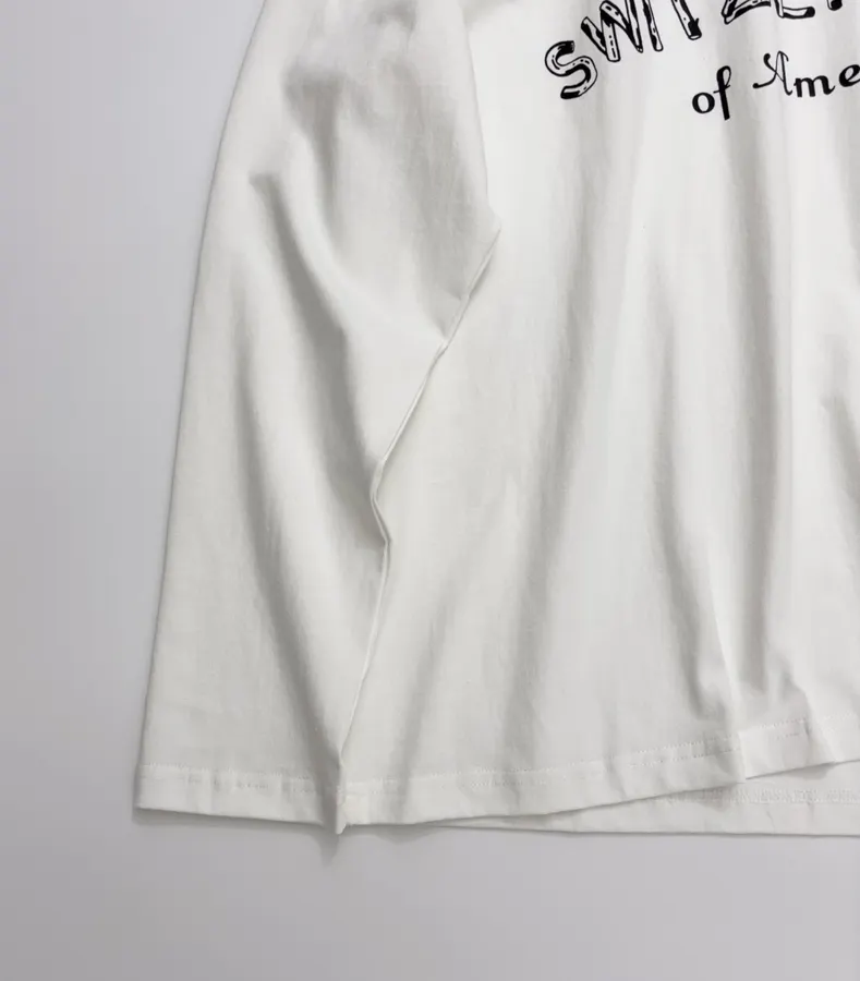 Graffiti Graphic Pocket Long-Sleeve T-Shirt in White, product view 10