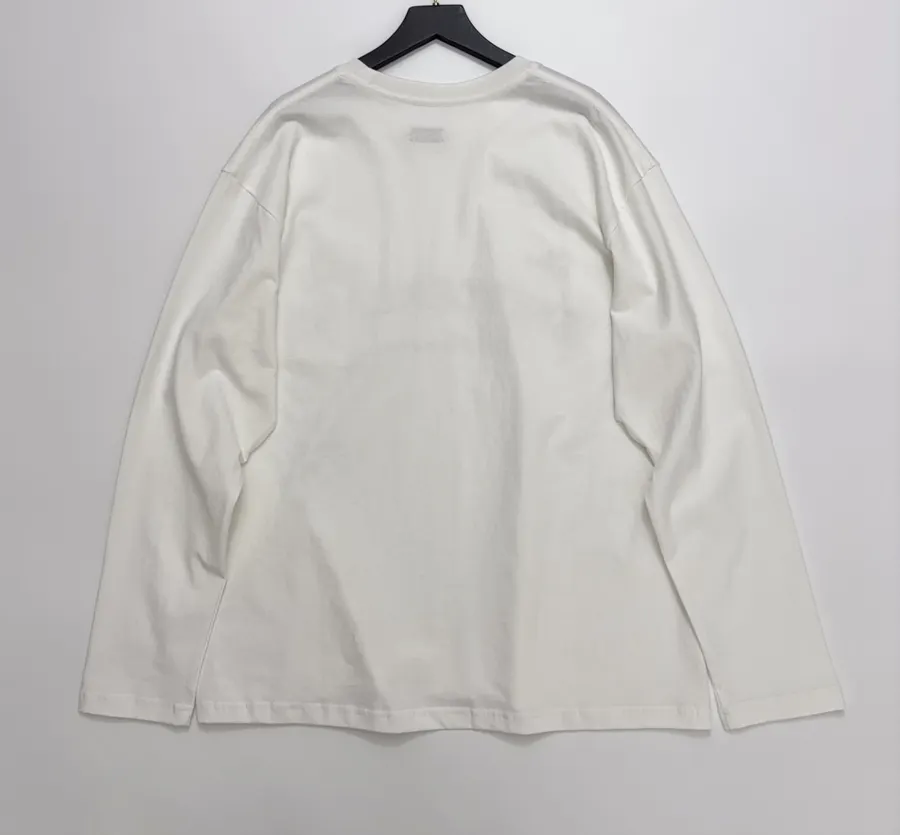 Graffiti Graphic Pocket Long-Sleeve T-Shirt in White, product view 13