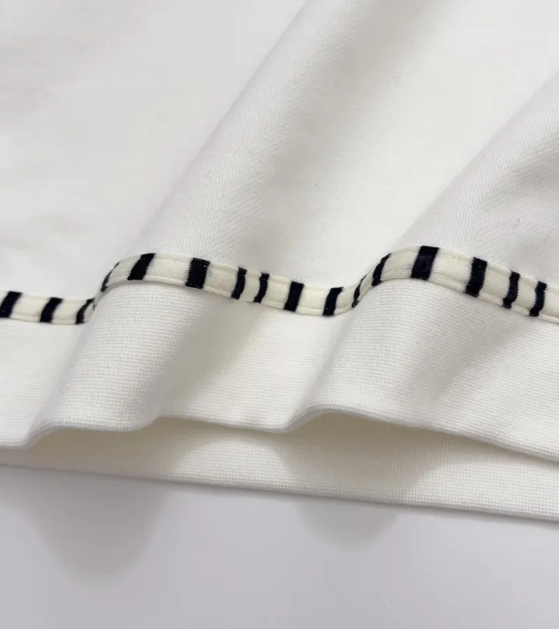 Printed Pure Cotton Crewneck Sweatshirt in Off-White, product view 11