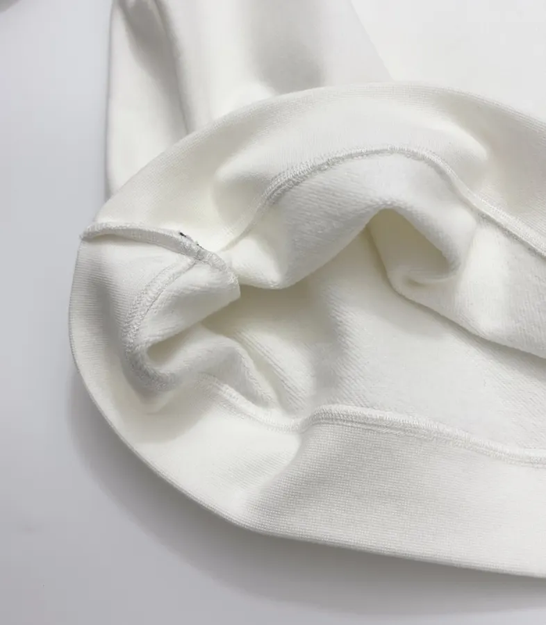 Printed Pure Cotton Crewneck Sweatshirt in Off-White, product view 12