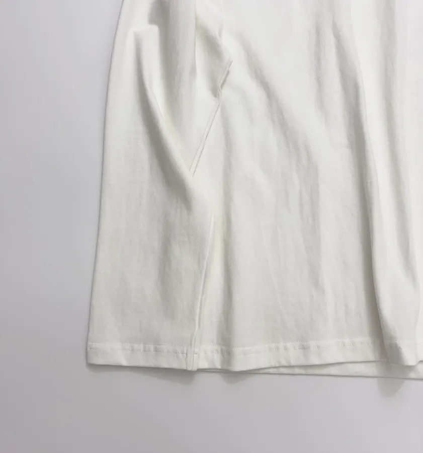 Graffiti Letter Crewneck Long-Sleeve T-Shirt Top in White, product view 10