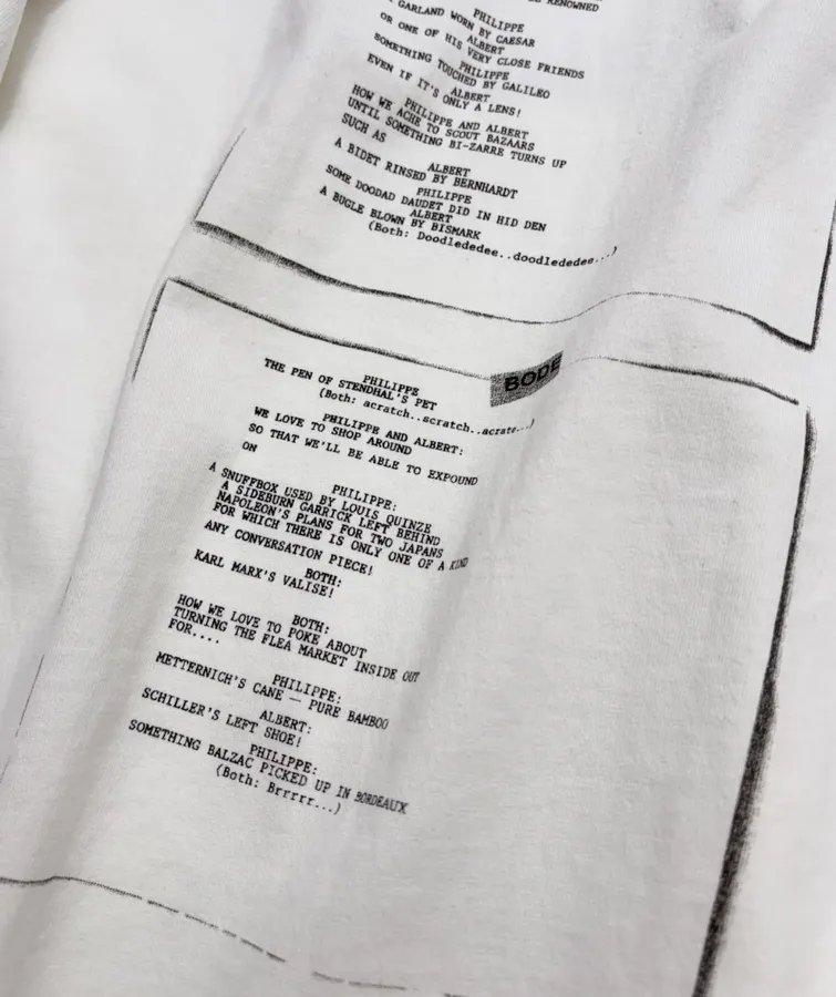 Graffiti Letter Crewneck Long-Sleeve T-Shirt Top in White, product view 16